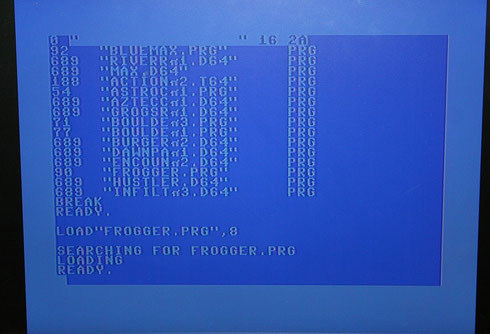 C64-Bildschirm mit Diskdirectory