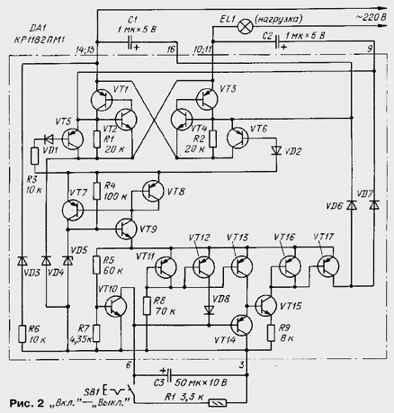 Микросхема КР1182ПМ1 - фазовый регулятор мощности