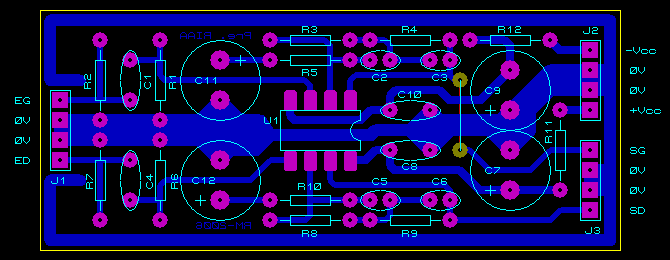 Preamp RIAA PCB
