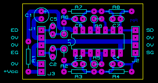 Preampli RIAA 003 - PCB