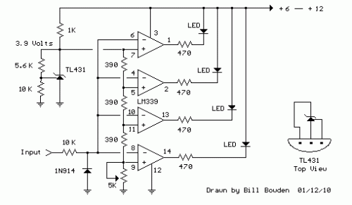 How to build 3.6 Volt cell phone battery meter - circuit diagram