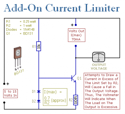 How to build An Add-On Current Limiter For Your PSU - circuit diagram