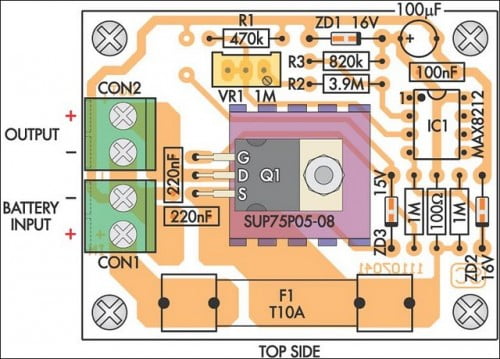 How to build Versatile Micropower Battery Protector - circuit diagram