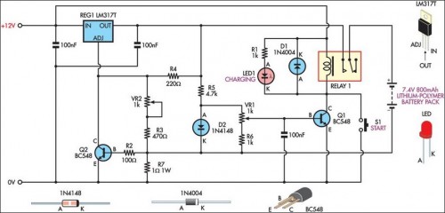 How to build Lithium-Polymer Peak Charger - circuit diagram