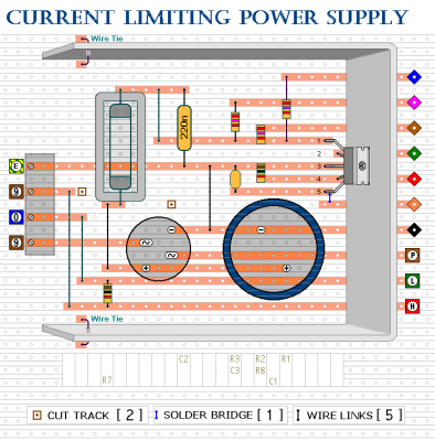 How to build A Current Limiting Bench Power Supply - circuit diagram