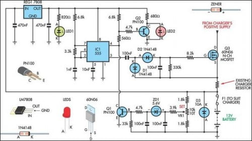 How to build Battery Charger Regulator - circuit diagram