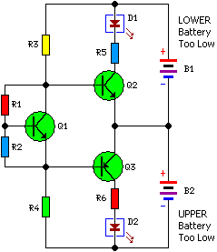 How to build Battery Equality Monitor Circuit Schematic - circuit diagram