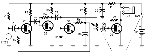 How to build Amplified Ear - circuit diagram