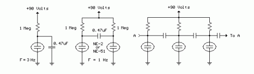 How to build Flashing Neons (NE-2 / NE-51) - circuit diagram