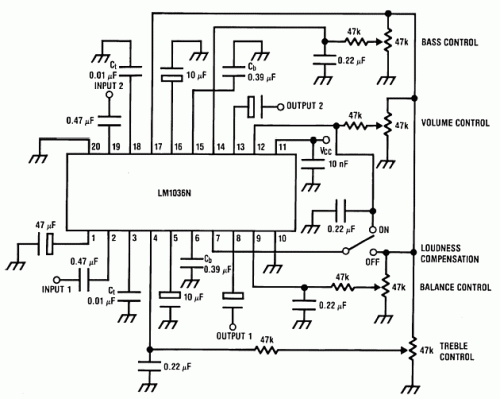 How to build Bass-treble tone control circuit - circuit diagram