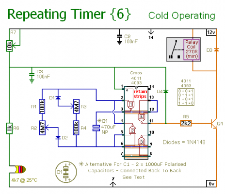 How to build Repeating Timer No6 - circuit diagram