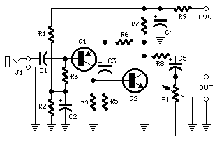 How to build Portable Microphone Preamplifier - circuit diagram