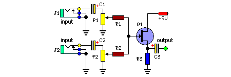 How to build Stereo to Mono Converter Based on FET - circuit diagram