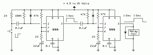 How to build Generating a Delayed Pulse Using The 555 Timer - circuit diagram