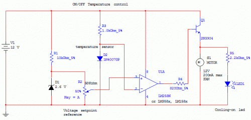 How to build On-Off Temperature Control - circuit diagram