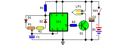 How to build Brightness Controller Circuit For Small Lamps and Leds - circuit diagram