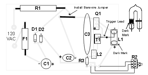 How to build Adjustable Strobe Light - circuit diagram