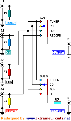 How to build Modular Preamplifier Switching Center - circuit diagram