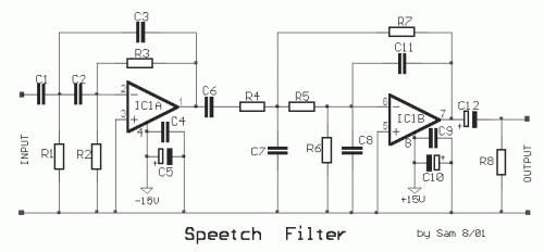 How to build Speech Filter - circuit diagram
