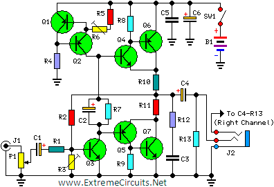 How to build A Hiqh Quality Headphone Amplifier Schematic - circuit diagram
