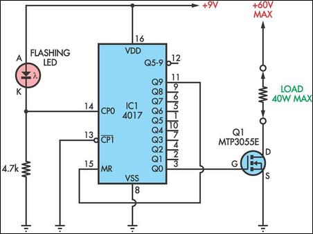 How to build One Of Nine Sequencer - circuit diagram