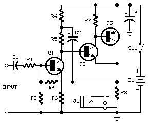 How to build Portable Headphone Amplifier - circuit diagram