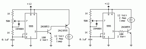 How to build 12 Volt Lamp Dimmer - circuit diagram