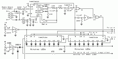 How to build 72 LED Clock - circuit diagram