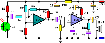 How to build A Low Power Wireless Audio Power Amplifier - circuit diagram