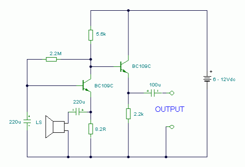 How to build Speaker Microphone Circuit - circuit diagram