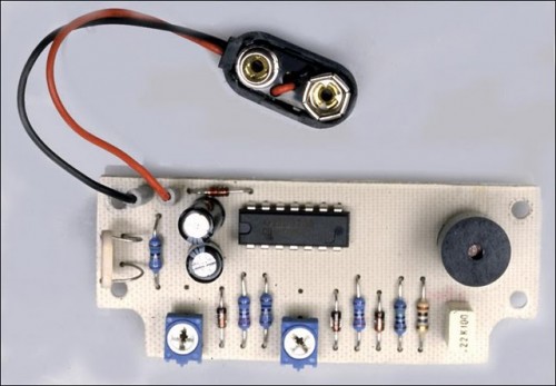 How to build Fridge-Door Open Alarm Circuit Project - circuit diagram