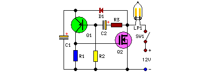 How to build Car-Bulb Flasher - circuit diagram