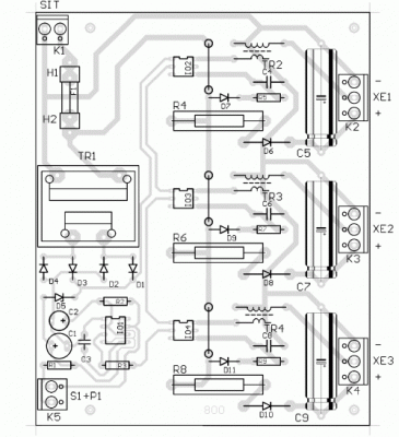 How to build Triple Stroboscope - circuit diagram
