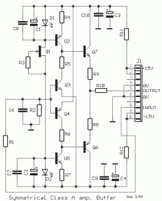 How to build Modular Class A Buffer preamplifier - circuit diagram