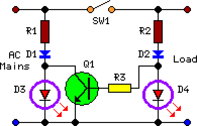 How to build Two-Led Pilot Light - circuit diagram