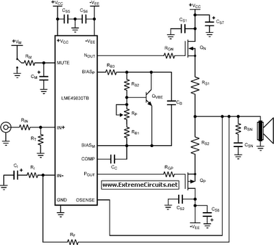 How to build Ultra-High Fidelity High Power Amplifier Reference Design - circuit diagram