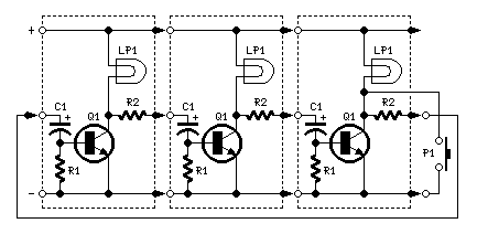 How to build LEDs or Lamps Sequencer - circuit diagram