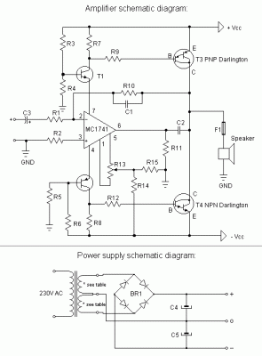 How to build Motorola Hi-Fi power amplifier - circuit diagram
