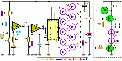 How to build Dancing LEDs Circuit Diagram - circuit diagram