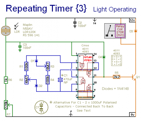 How to build Repeating Timer No3 - circuit diagram