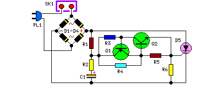 How to build AC 220 Volts Flashing Lamps Circuit - circuit diagram