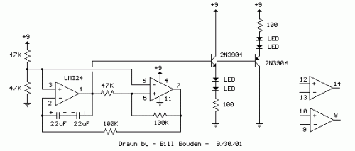 How to build Fading Red Eyes - circuit diagram