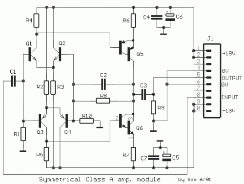 How to build Symmetrical Class A Preamplifier - circuit diagram