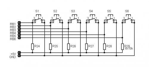 PIC16F84A discolight effect with bass beat control