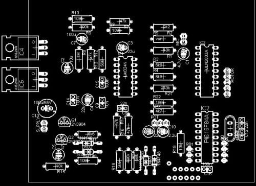 PIC16F84A discolight effect with bass beat control