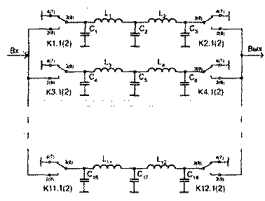 Коммутатор диапазонных ФНЧ в транзисторных усилителях мощности